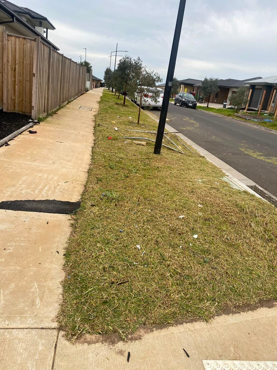 Sidewalk verge tidy-up — after Special Lawn Forces visit